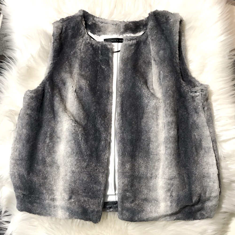 Eric + Lani faux fur vest.